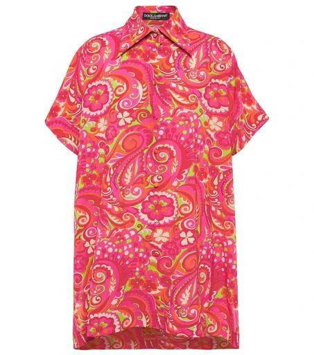 Dolce 
Gabbana Printed silk-blend shirt 1