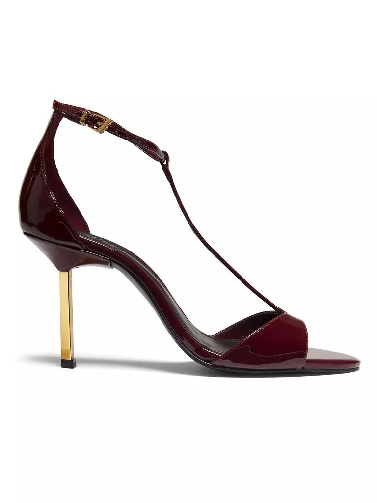 Schutz Allure T 90MM Patent Leather T-Strap Sandals 1