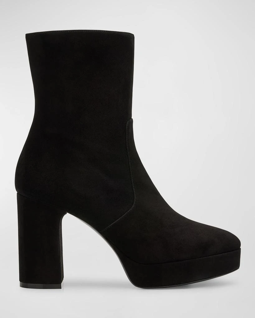 Stuart Weitzman Dayna Suede Platform Booties 1