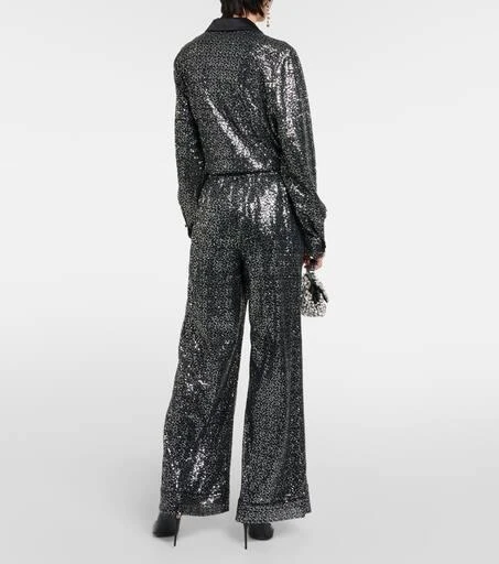 Dolce 
Gabbana Sequined high-rise wide-leg pants 3