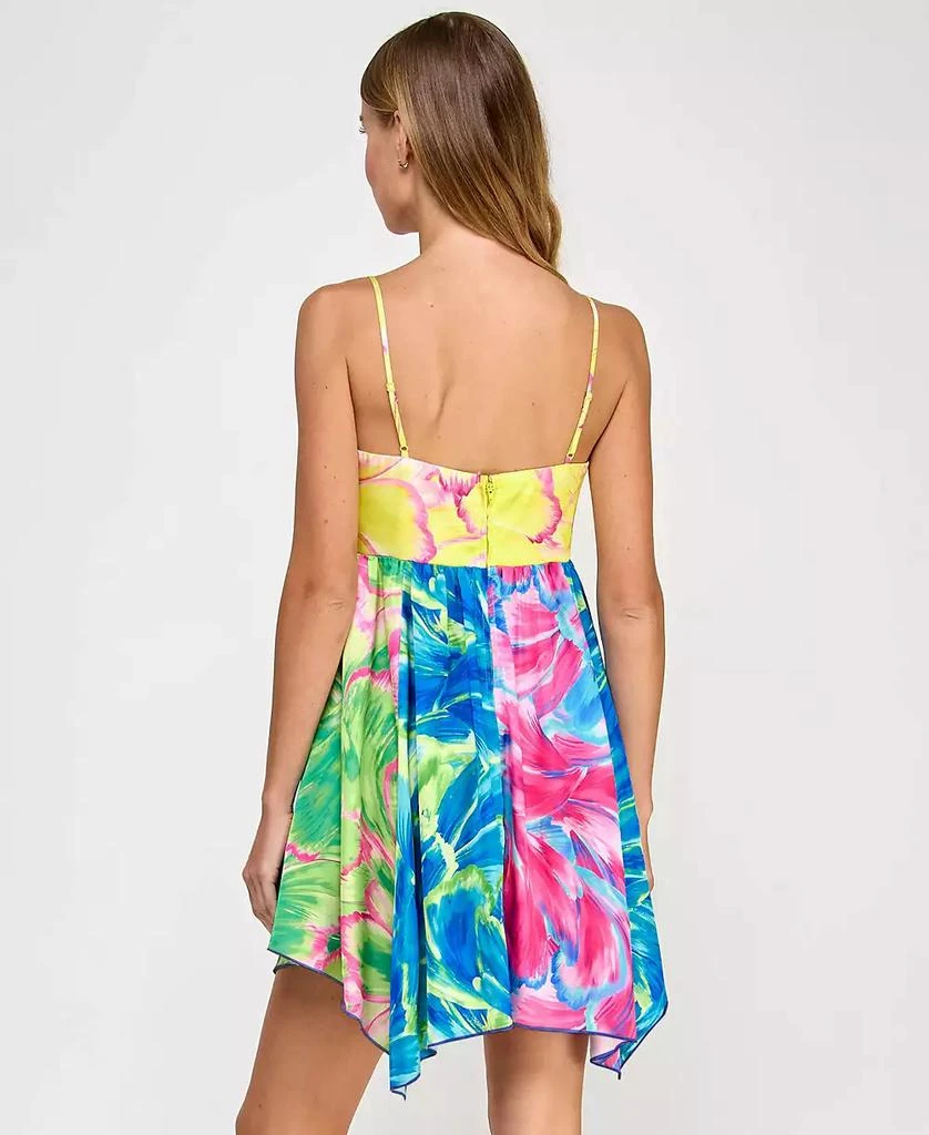 juniors' satin fit & flare dress City Studios Juniors' Draped Sleeveless Satin Fit & Flare Dress MSRP $ –  DGFOutlet main image 1