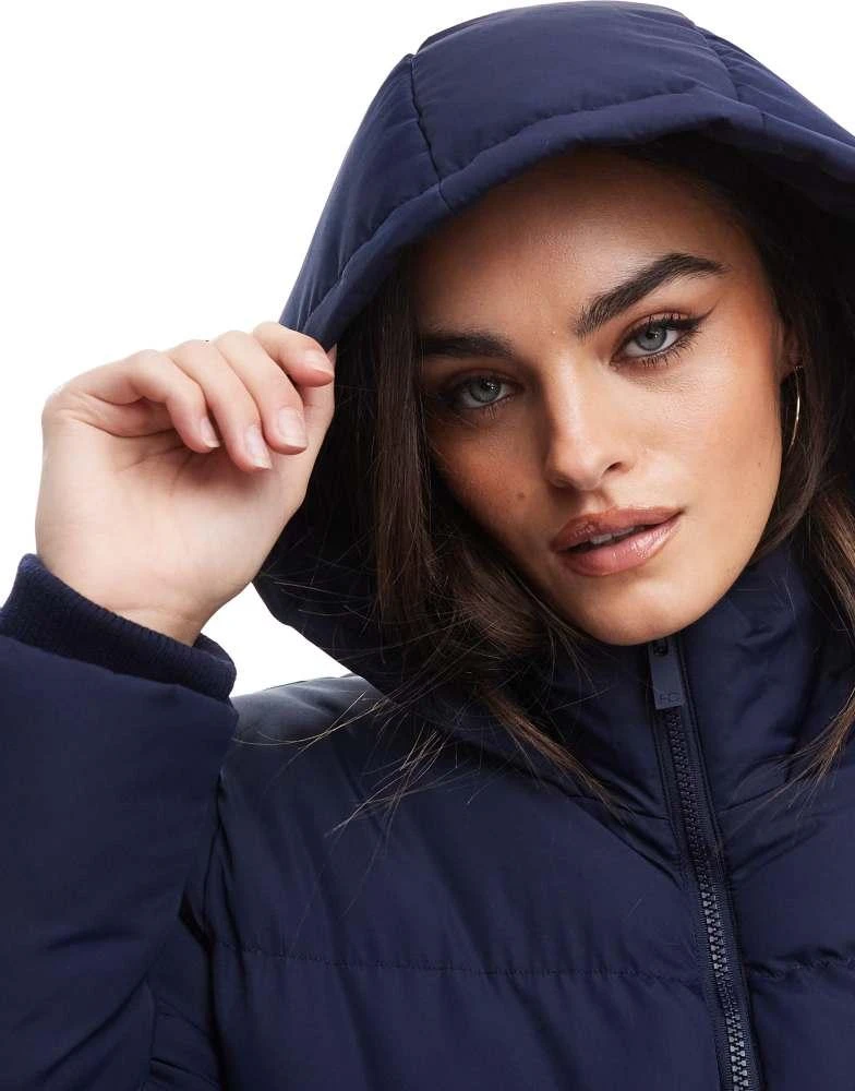 French Connection French Connection premium maxi puffer coat in midnight navy 2