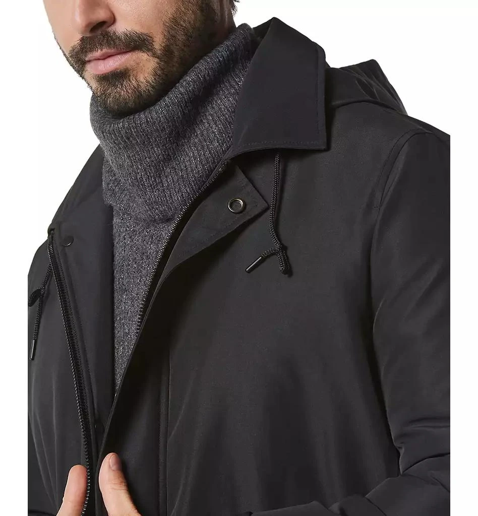Marc New York by Andrew Marc Men's Merrimack City Rain Topper with Removable Hood 5