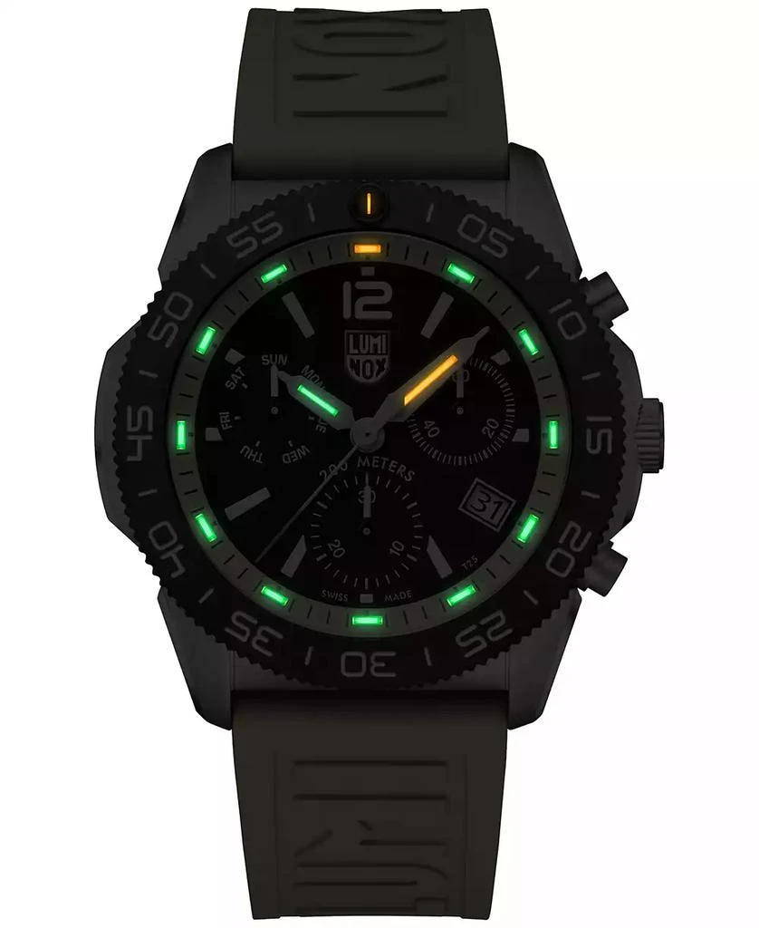 Luminox Men's Swiss Chronograph Pacific Diver Yellow Rubber Strap Watch 44mm 6