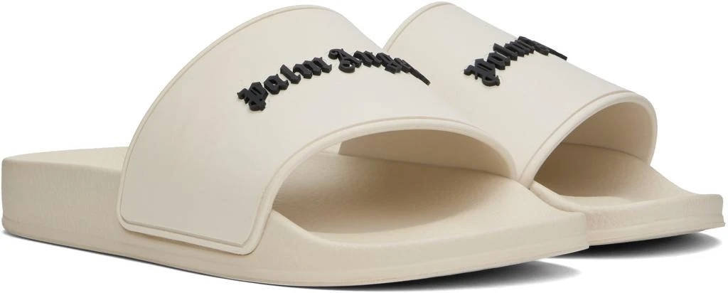 Pool Sliders Palm Angels Slides Women Shop Beige Classic Logo Pool