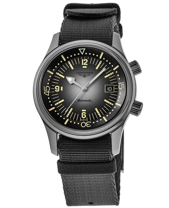 Longines Longines Legend Diver Automatic Grey Dial Fabric Strap Men's Watch L3.774.4.70.2 1