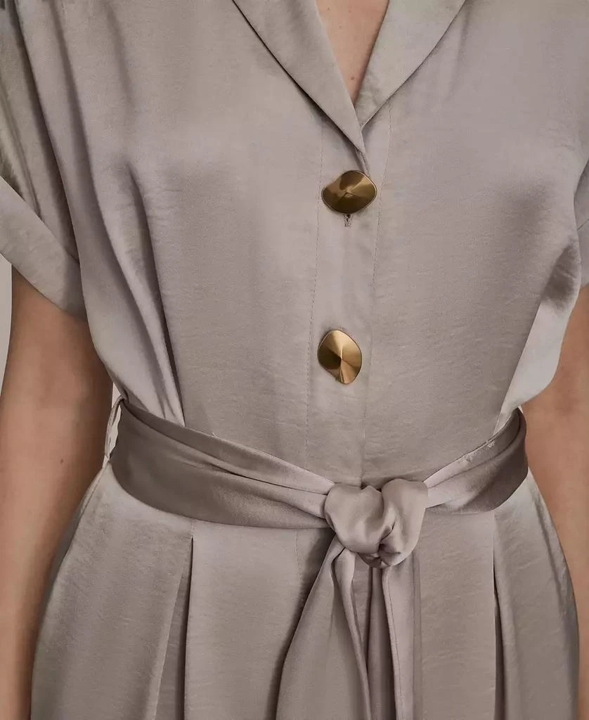 Donna Karan Women
s Satin Wide Leg Jumpsuit 5