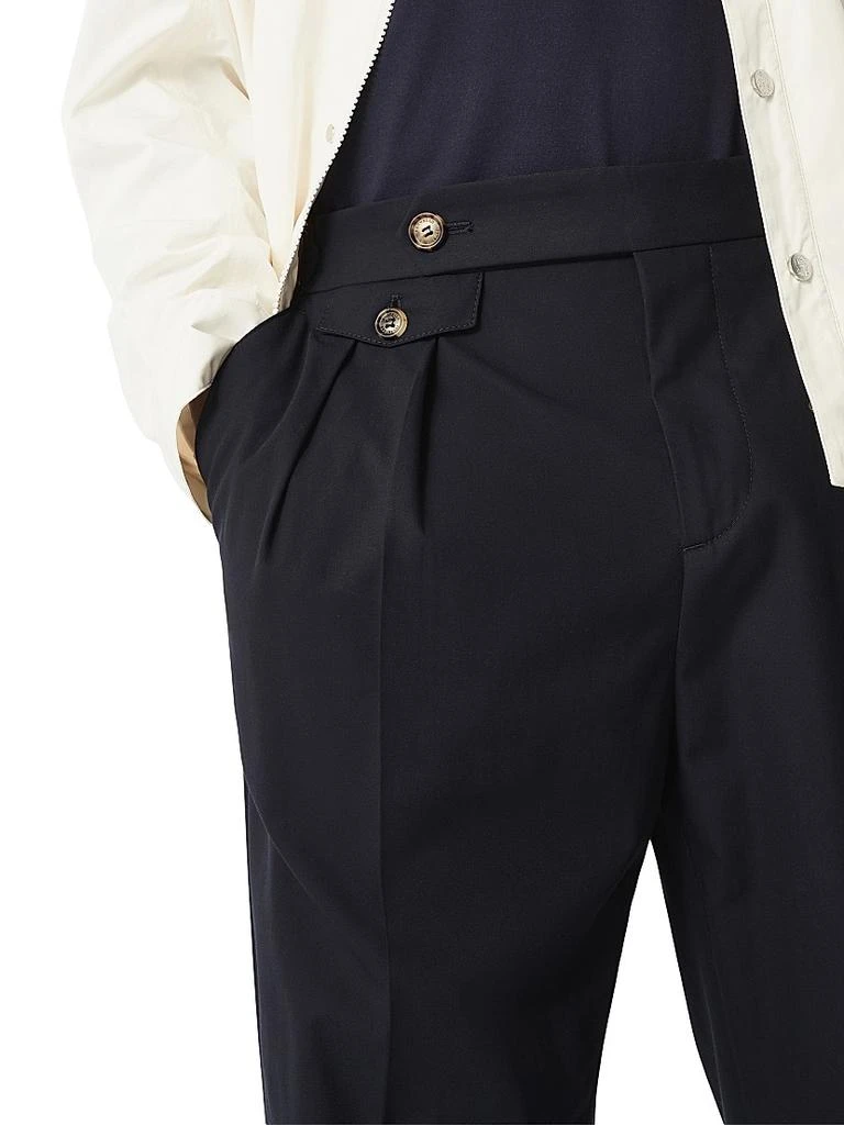 Brunello Cucinelli Crêpe Batavia Tailor Fit Trousers with Reversed Double Pleats 4