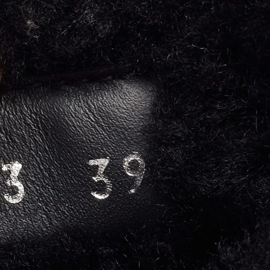 Louis Vuitton Louis Vuitton Black Monogram Suede and Fur Lous Mule Sneakers Size 39 7