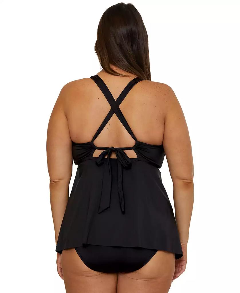Becca Plus Size Marble Canyon High Waist Bikini Bottoms