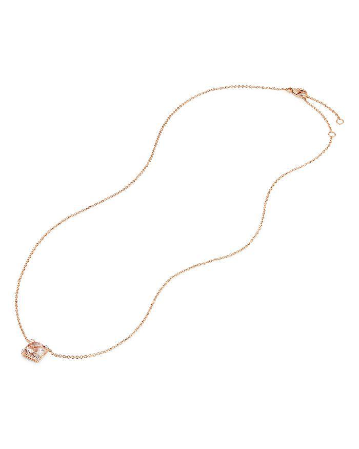 David Yurman Châtelaine® Pendant Necklace with Morganite and Diamonds in 18K Rose Gold, 16"-18"