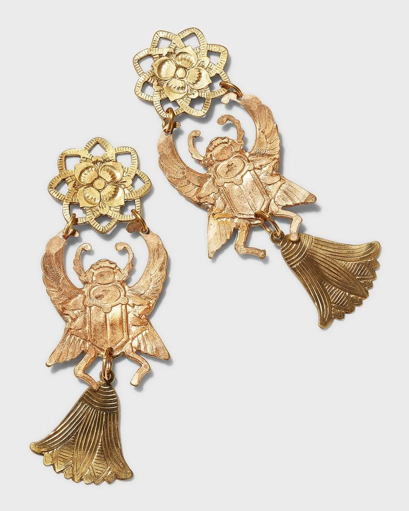 We Dream in Colour Thebes Matte Brass Earrings 3