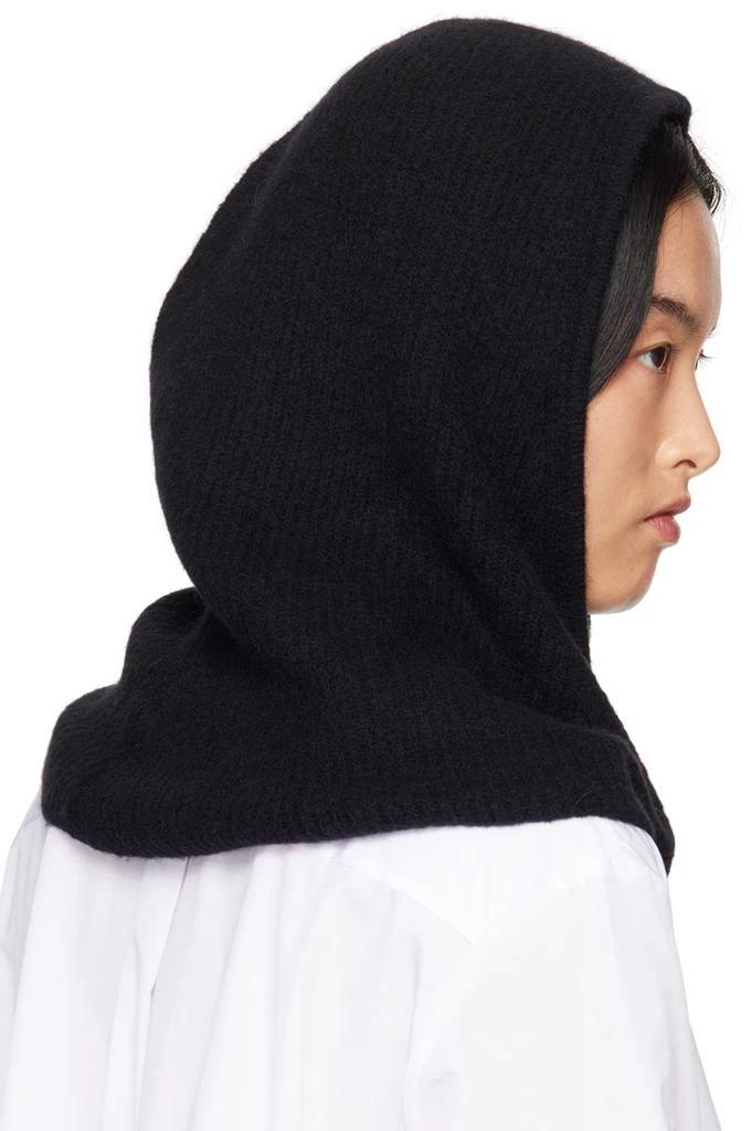 Ganni Black Soft Wool Balaclava 3