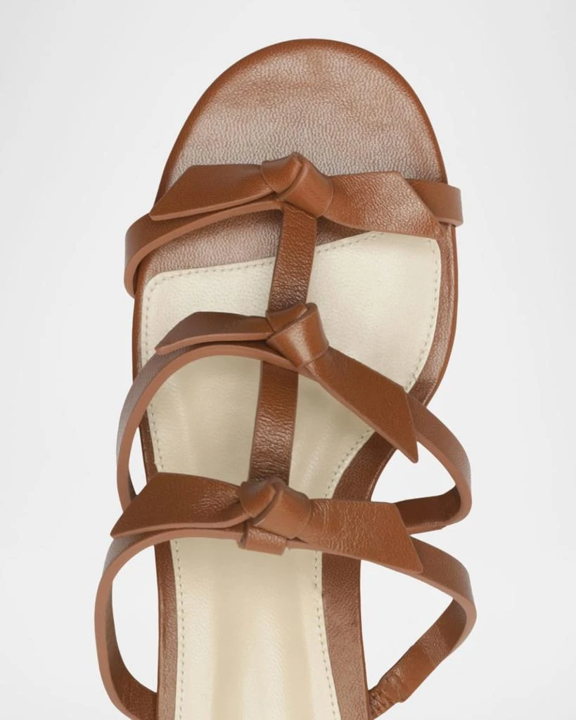 Alexandre Birman Lolita Leather Bow T-Strap Slide Sandals 4