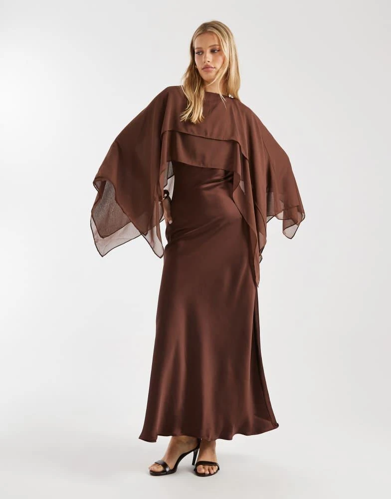 asos cape maxi dress ASOS Design - Cape Maxi Dress - Women - Polyester - M