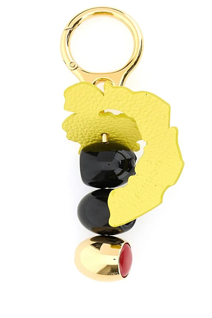 Loewe Multicolor metal and leather key ring 1