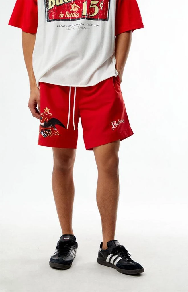 Budweiser By PacSun Logo Volley 6.5" Swim Trunks 2