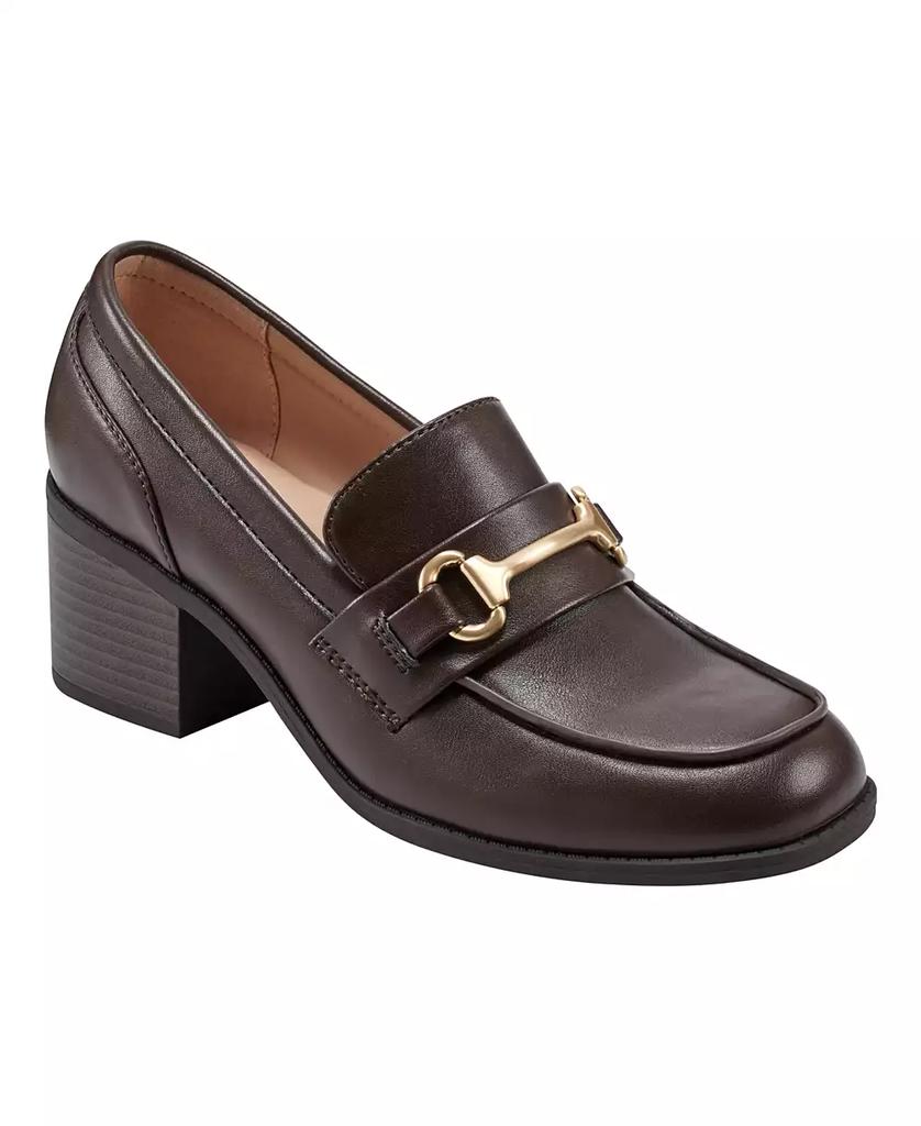 Bandolino Women's Mayble Block Heel Hardware Detail Loafers