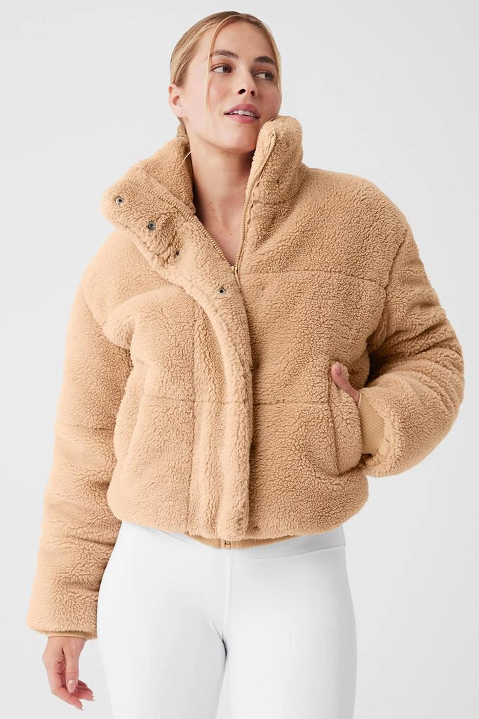 Alo Sherpa Snow Angel Puffer - Camel 5