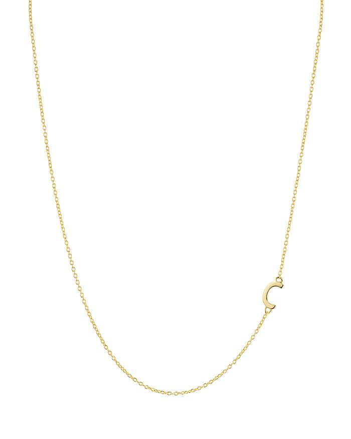 Argento Vivo Asymmetrical Initial Necklace in 18K Gold-Plated Sterling Silver, 16"