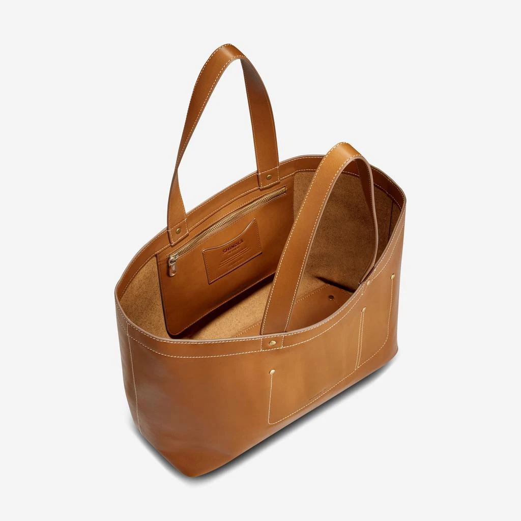Shinola Shinola The Pocket Tan Natural Leather Tote Bag 20217379 3