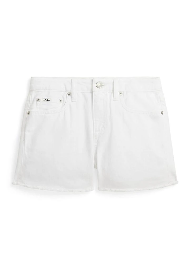 Ralph Lauren Girls 7-16 Frayed Hem Cotton Denim Shorts