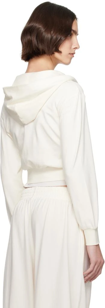 SKIMS Off-White Cotton Jersey Zip Up Hoodie 3