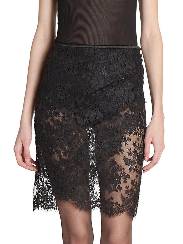 Yves Saint Laurent Wrap Pencil Skirt in Lace 4