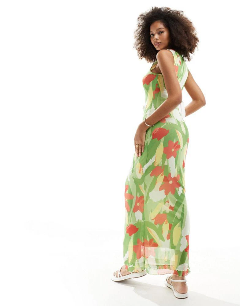 green dressing at cava Hyacinth House Forest Green Floral Bennett Maxi Dress Forest Green Floral / XS