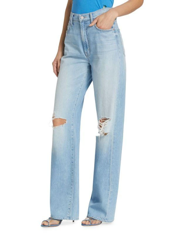 Mother The Maven Distressed Wide Leg Jeans 3