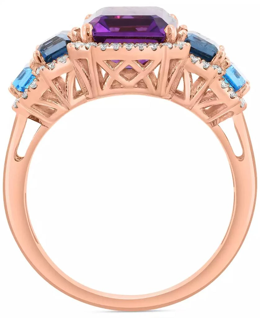 Effy EFFY® Multi-Gemstone (5 ct. t.w.) 
Diamond (1/5 ct. t.w.) Statement Ring in 14k Rose Gold 4