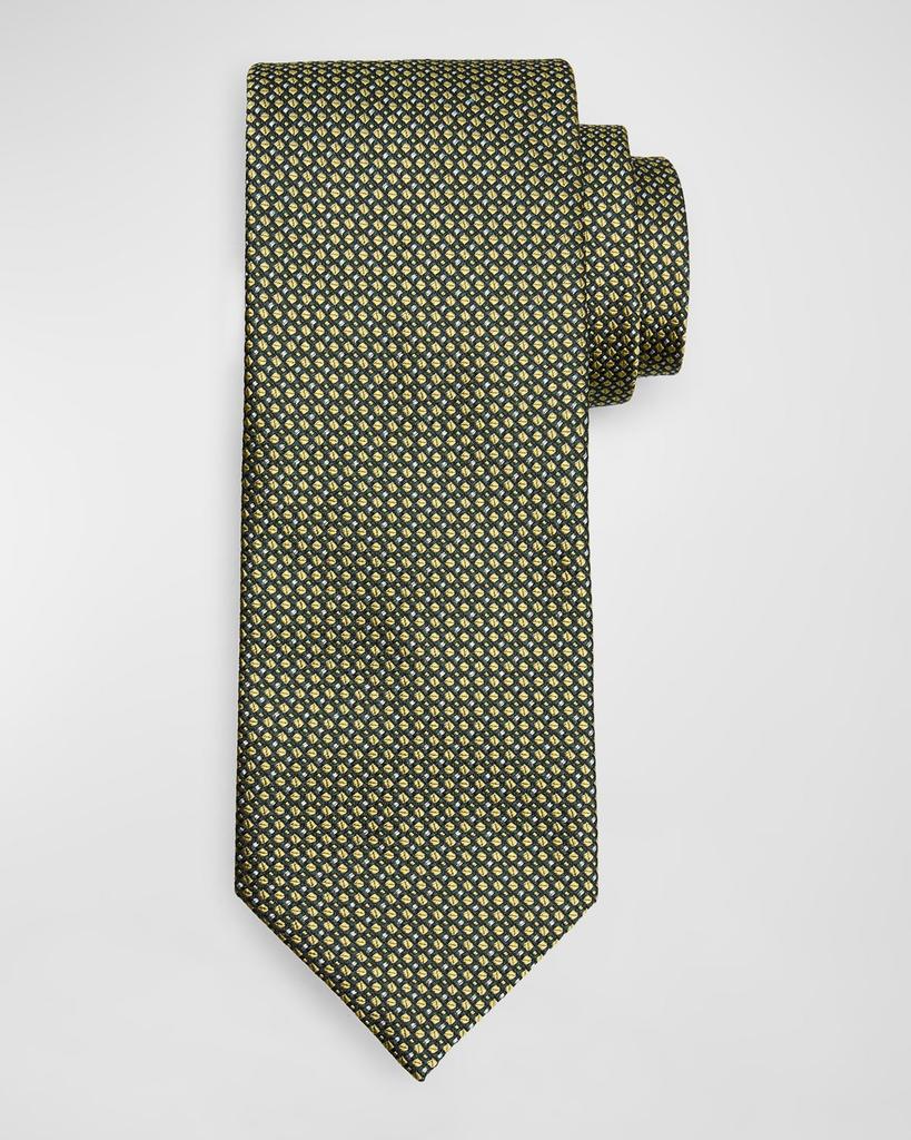 Brioni Men's Silk Jacquard Micro-Neat Tie