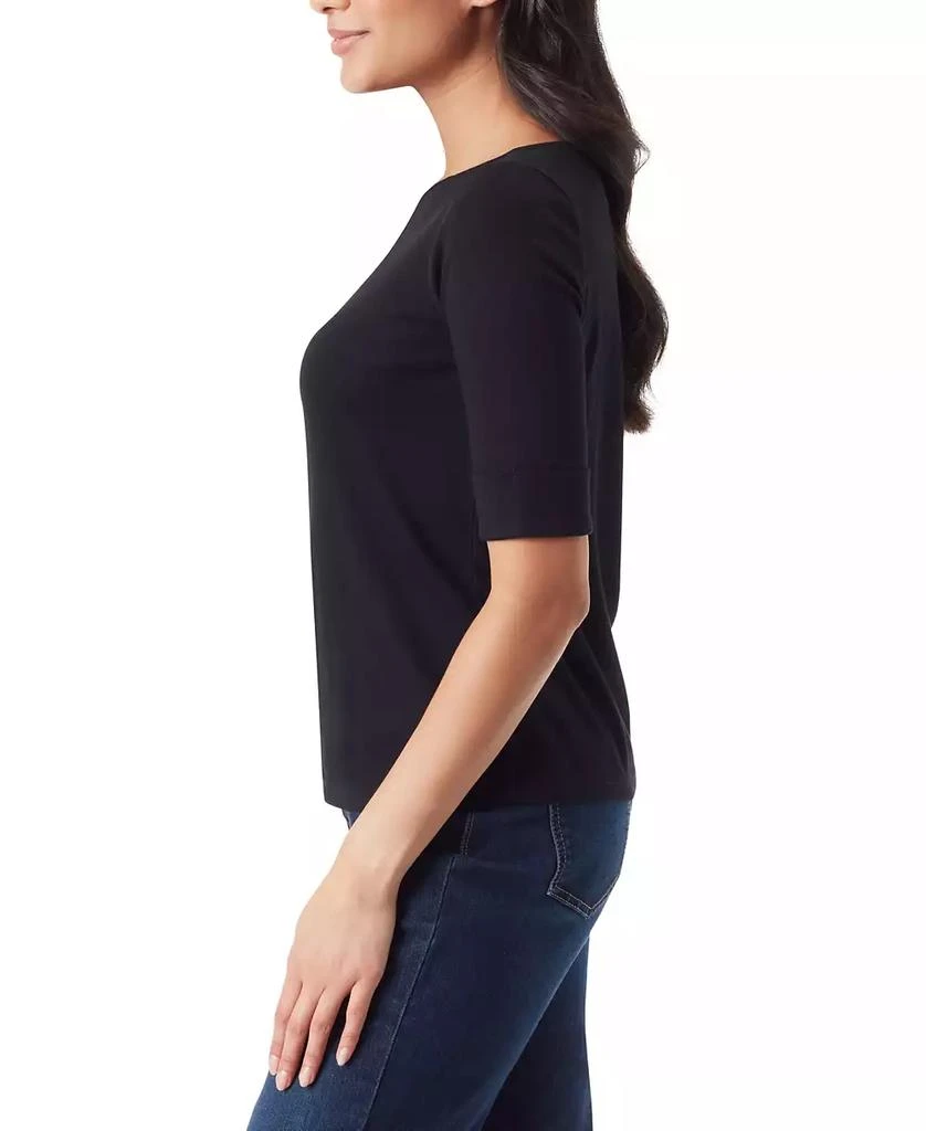 Gloria Vanderbilt Women's Alanis Boat Neck Elbow-Sleeve T-Shirt 3