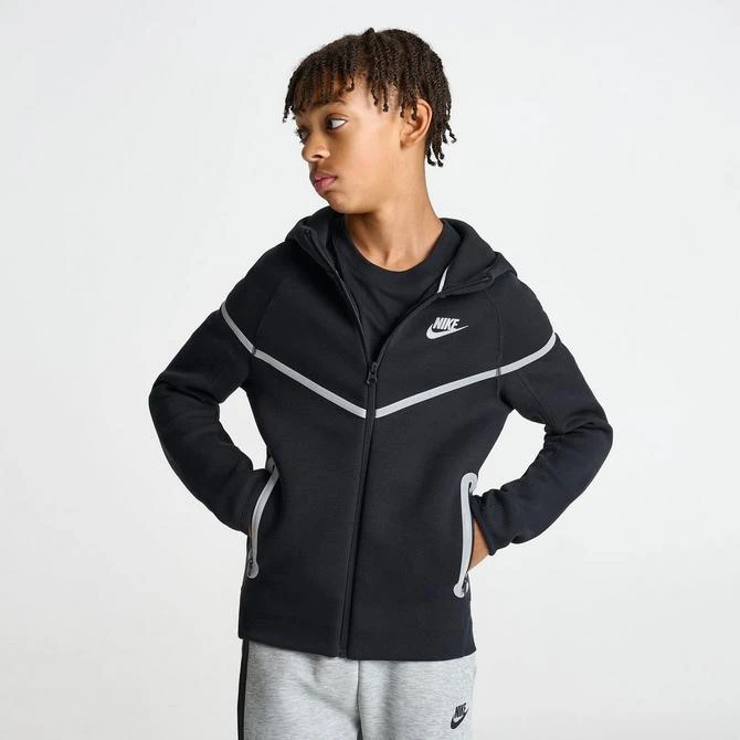 NIKE Boys' Big Kids' Nike Sportswear Tech Fleece Reflective Full-Zip Hoodie 3