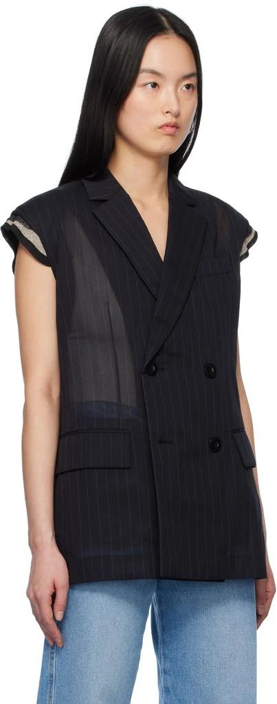 Sacai Black High Twist Voile Vest 2