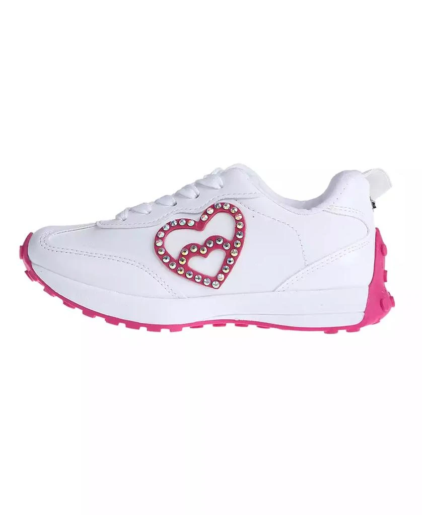 Bebe Little and Big Girls Embellished Heart Patch Jogger Sneaker 3