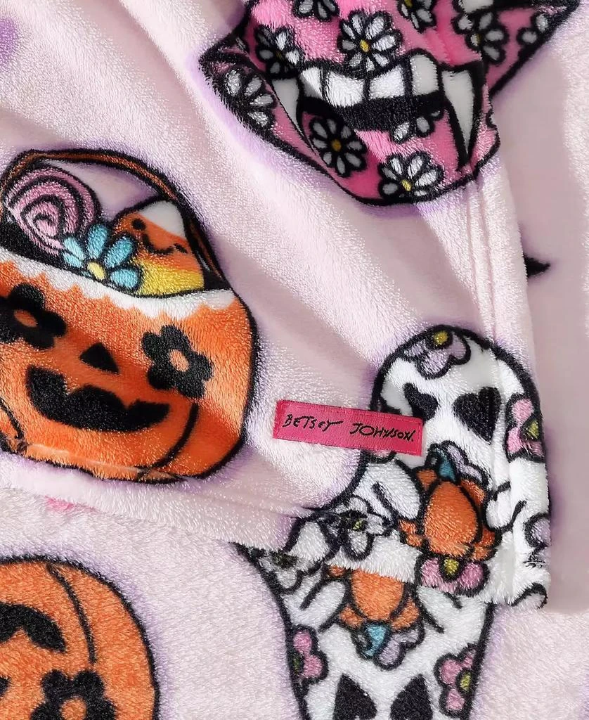 Betsey Johnson Halloween Ultra Soft Plush Fleece Throw, 70" X 50" 3