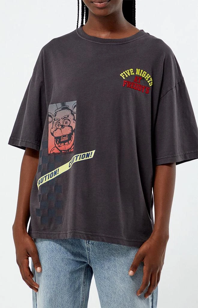 Five Nights at Freddy's Kids Caution Oversized T-Shirt 2