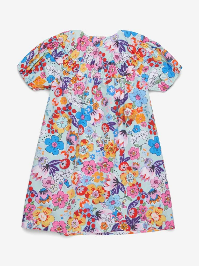 Marni Girls Cotton Floral Print Dress in Multicolour 3