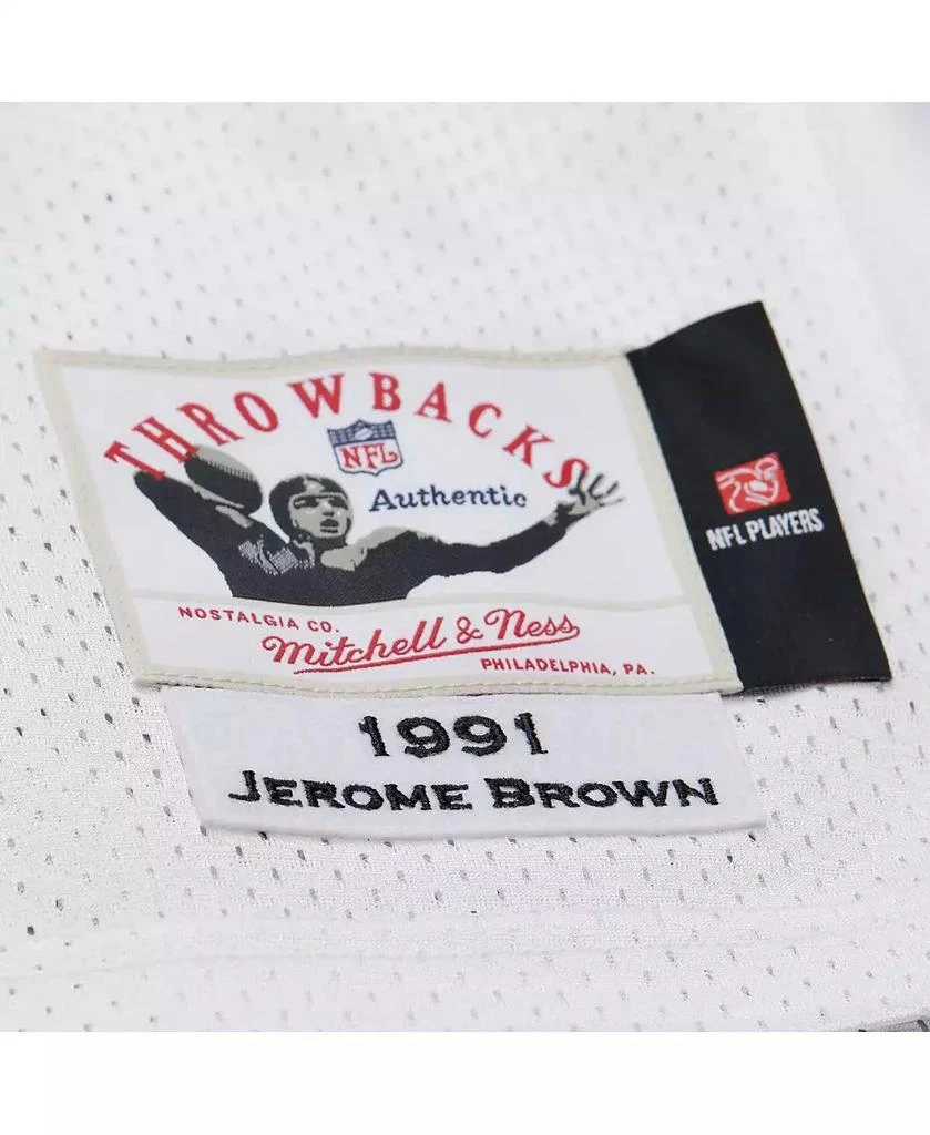 Mitchell 
Ness Men
s Jerome Brown White Philadelphia Eagles 1991 Authentic Throwback Retired Player Jersey 4