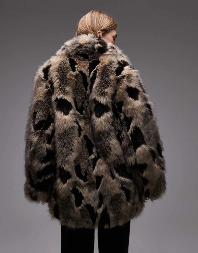 
Other Stories 
Other Stories faux fur coat in  brown and grey tone 4