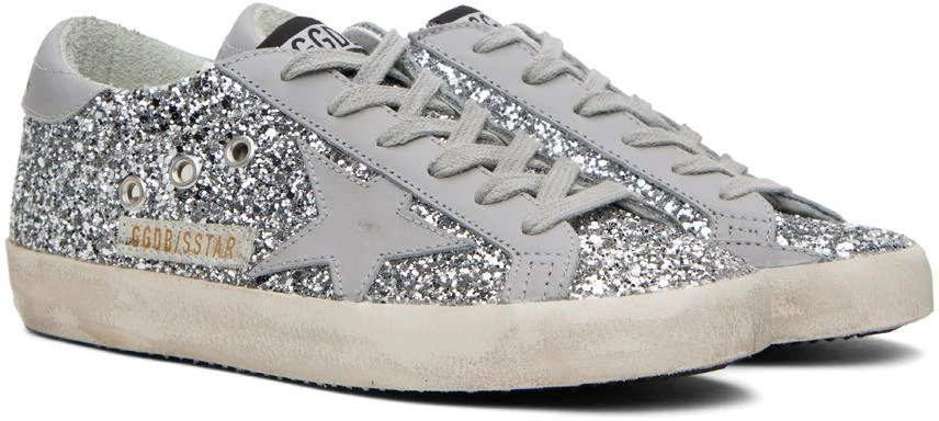 Golden Goose SSENSE Exclusive Silver Super-Star Classic Sneakers 4