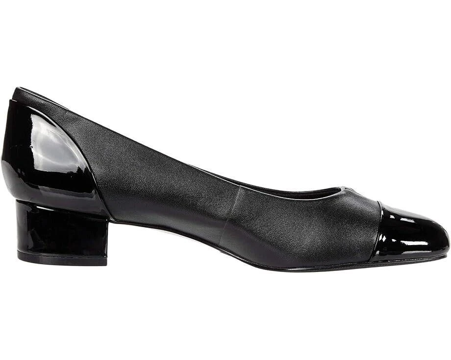 Trotters Daisy Pumps Women's US 11 Black Leather Square Toe Block Heel FZP479 2