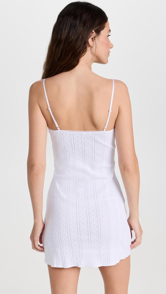 COUCOU The Cami Slip Dress: Pointelle