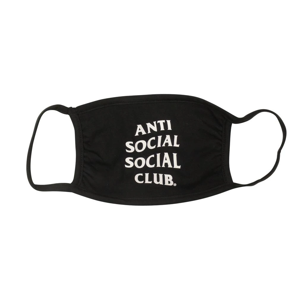 Anti Social Social Club Black And White Logo Cotton Face Mask 1