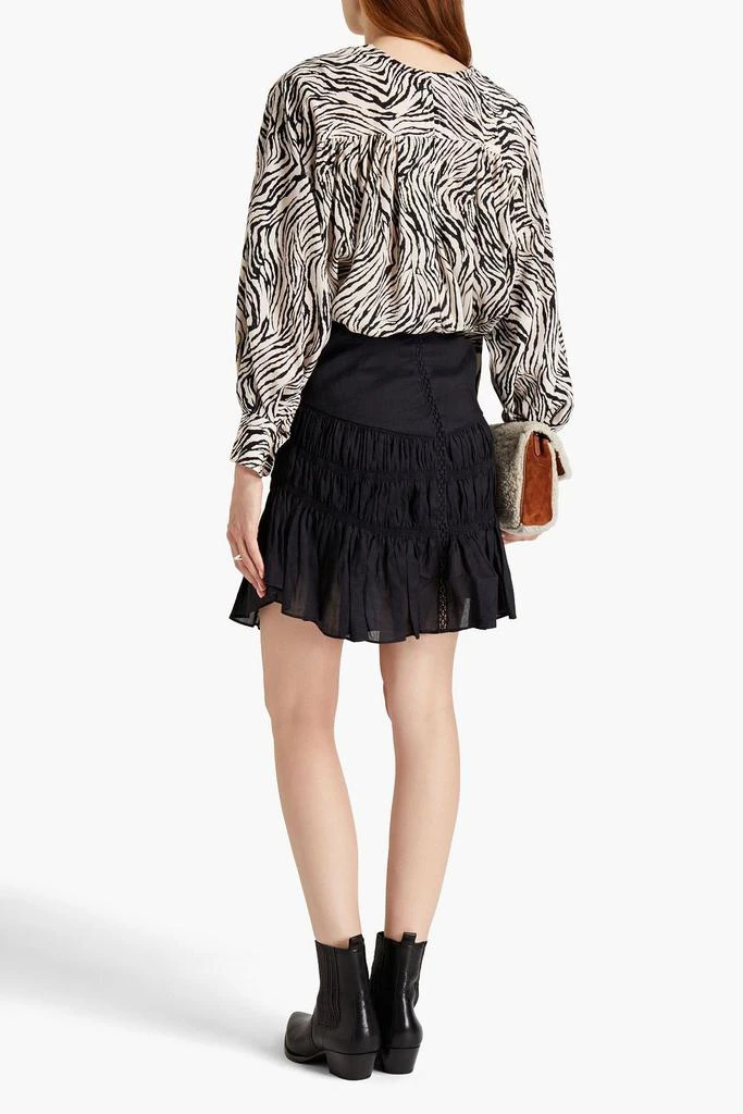Isabel Marant Sidney ruched ramie mini skirt 3