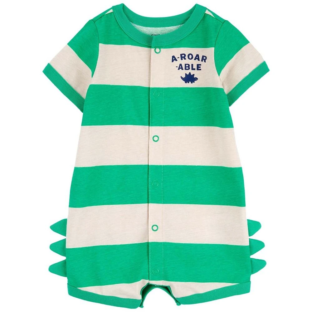 Carter's Baby Boys A-Roar-Able Striped Snap Up Romper 1