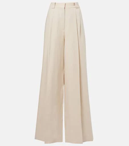 BLAZÉ MILANO Husi high-rise linen wide-leg pants 1