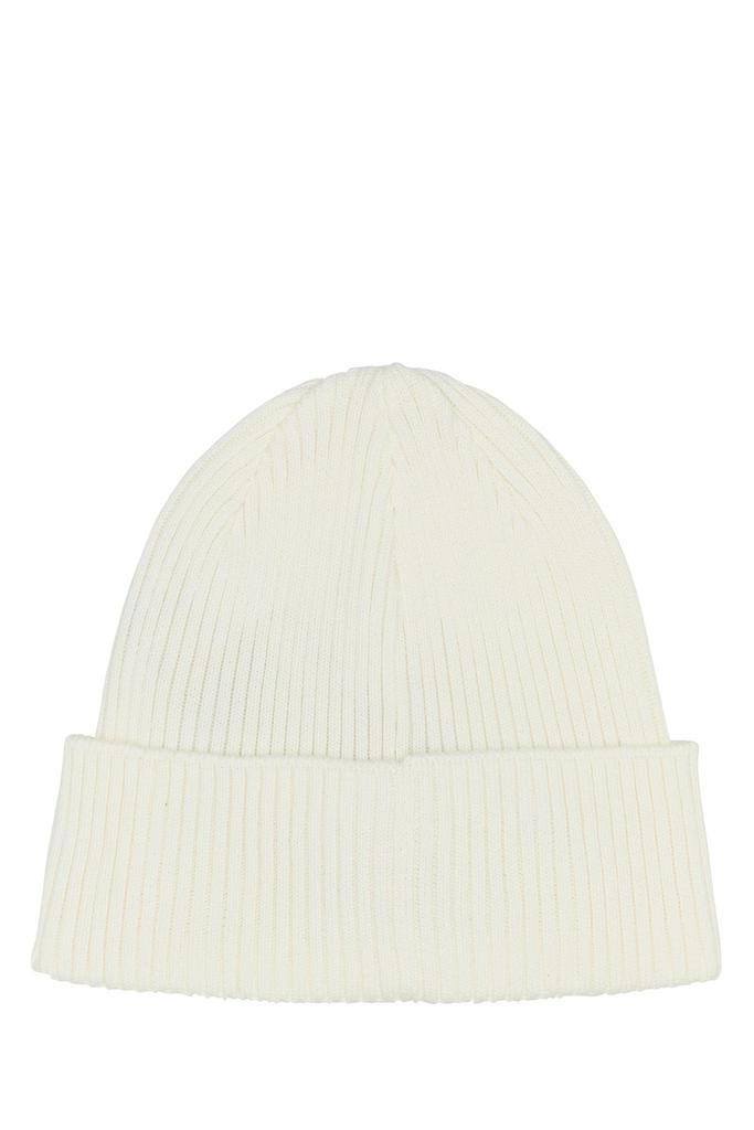 C.P. Company White cotton beanie