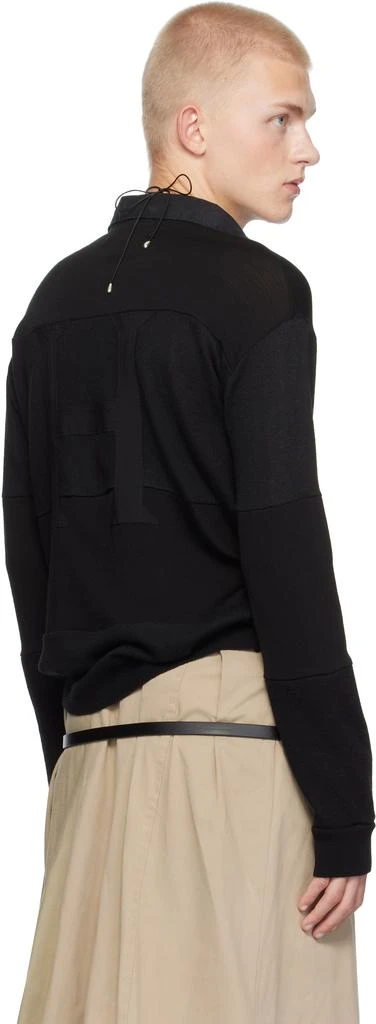 HODAKOVA Black Knitted Rugby Polo 3